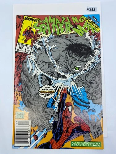 Amazing Spider-Man #328 Newsstand 1990 Spider-Man vs Hulk Todd McFarlane Art Key