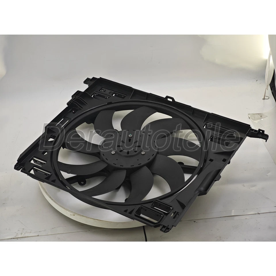 Conjunto de ventilador de refrigeración de radiador y condensador para BMW 535i 640i 740i 2011-16 17427647652 Foto 3 de 4