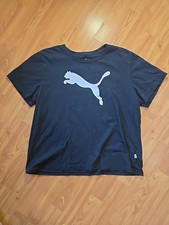 Puma Classic Raised Logo Crew Neck Short Sleeve T-Shirt Mens Black XL