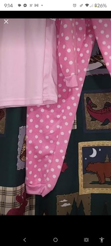 NEW w Tags Girls Sz 14 fuzzy PJs LOVE fleece 2pc pants long sleeve shirt Pink - Picture 4 of 6