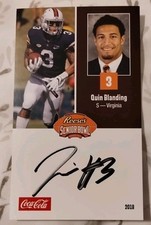 2018 Reese's Senior Bowl QUIN BLANDING Auto Autograph - Virginia 