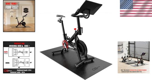 Versatile Fitness Mat 30" x 60" - Protects Floors from Peloton & Treadmill Use - Picture 2 of 9