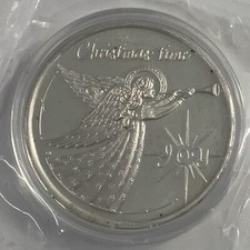 Christmas Time, Joy, 1994, 1 troy oz .999 Fine Silver Art Round 47.00 per troy oz