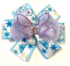 Beautiful Anna from Frozen Inspired Hair Bow for girls.