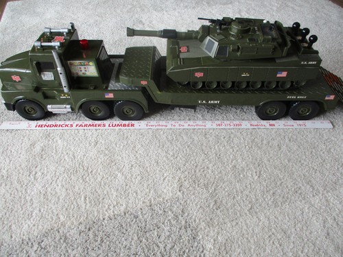 Vintage Hasbro GI Joe FunRise Battery Operated Semi Truck, Trailer, & Tanker 36" - Picture 1 of 10