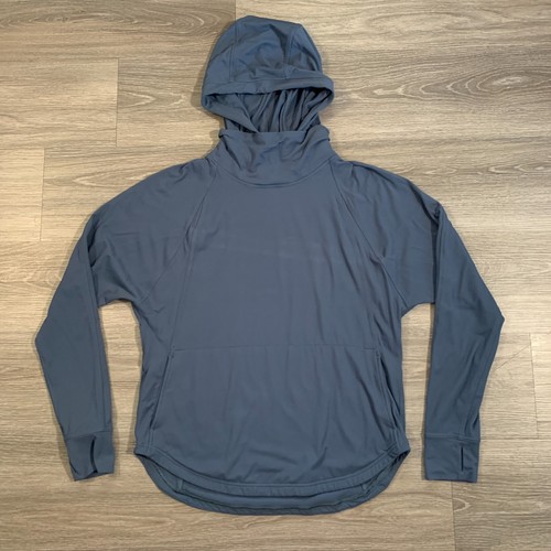 Lululemon Hoodie Damen klein schieferblau Stretch Performance Daumenlöcher sportlich - Bild 1 von 9