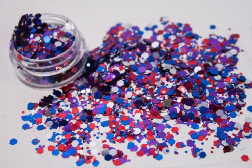 Chunky Mixed Body & Festival Glitter in 60 colours 100gm 50gm and Sample Bags - Picture 15 of 63