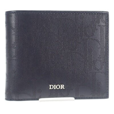 バッグ Dior wallet Christian Dior Wallet with Coin Case Bifold Carfsikn Leather