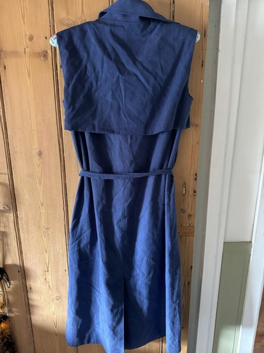 tommy hilfiger cotton blend sleeveless shirt dress size 8-10 trench style - Picture 4 of 8