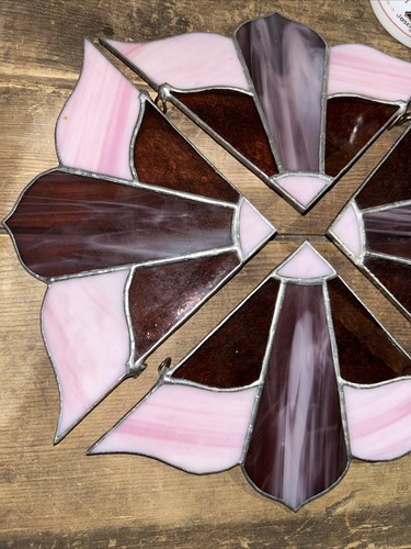 Tiffany Style Stained Glass Hanging Window Panels Mandala Floral Flower Design - Zdjęcie 6 z 17