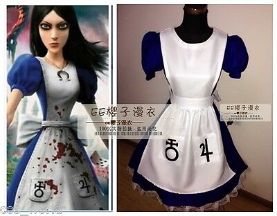 Alice-Madness Returns Alice Cosplay Costume - No Stain