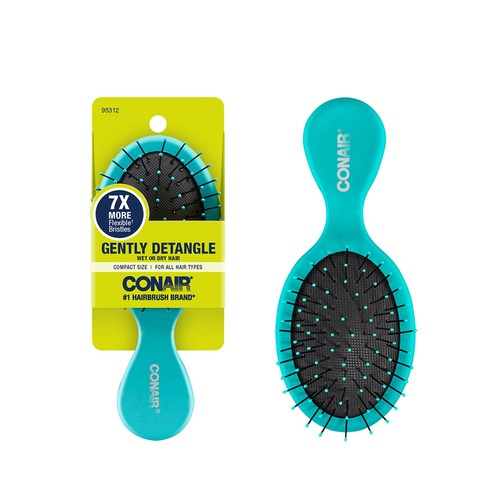 Conair Gentle Detangling Travel-Size Cushion Hairbrush for Wet or Dry Hair - Picture 3 of 6