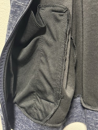 Gerry Full Zip Sweater, Heathered Blue, Side Pocket; Gently Used - Men's Size: L - Picture 5 of 9