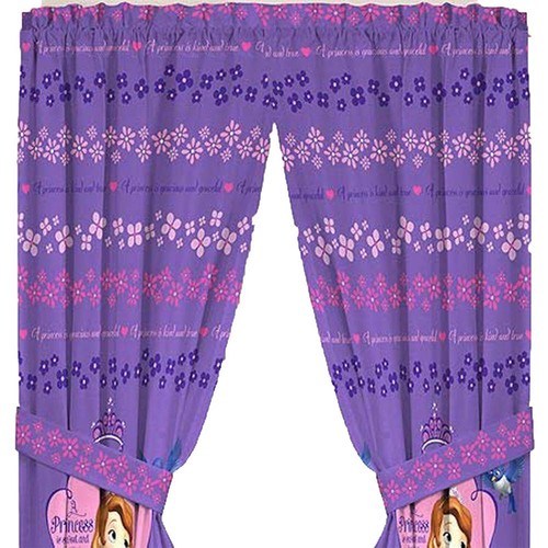New Disney Junior Sofia Princess Drapes Panels Curtains, Set of 2 (42"x63" Each) - Picture 2 of 4