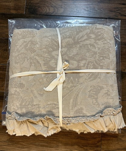 NIP Southern Living Sydney Hummus Lace Floral King Duvet Cover Only - Picture 2 of 4