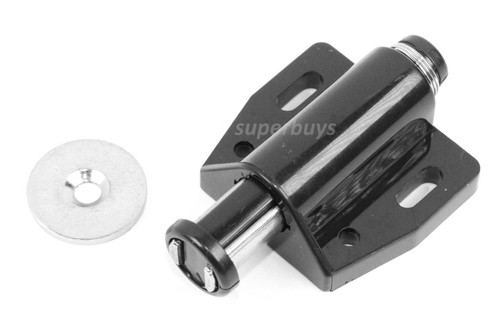 2pc Black Magnetic Touch Latch Push To Open Drawer Cabinet Door Catch Lock Close - Picture 4 of 4