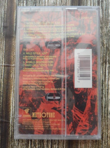 TIME ZONE JOHN LYDON AFRIKA BAMBAATAA RARE ORIGINAL SEALED CASSETTE TAPE! PIL - Picture 3 of 3