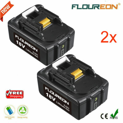 1//2 18V For Makita 6AH LXT Li-Ion Battery BL1850 BL1860 BL1840 BL1830 BL1815 LED