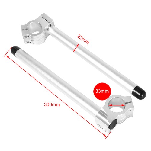 33mm Cafe Racer Bar 7/8'' CNC Motorcycle Universal Clip-On Handlebar Fork Tube - Picture 3 of 12