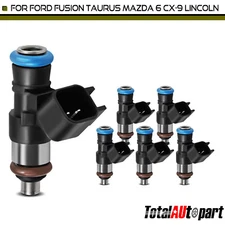Set of 6 Fuel Injector for Ford Edge Flex Fusion Lincoln MKS Mazda CX-9 Mercury