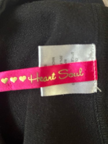 Junior’s Heart Soul Black Sweater, Buttons , Silver Plate, Size Small , V-Neck - Picture 3 of 7