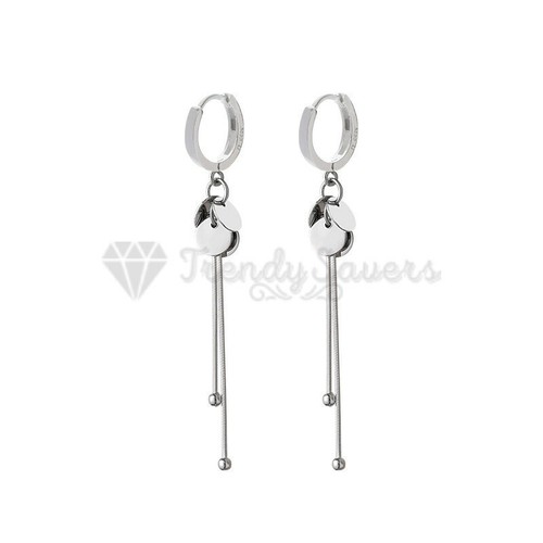 925 Sterling Silver Round Brand Long Tassel Dangle Drop Fashion Women Earrings - Picture 8 of 10