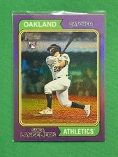 2023 Topps Heritage Shea Ryan Langeliers #190 RC Chrome Purple Hot Box Refractor