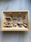 Traditional 3D wooden carved shadow box Farm Kitchen