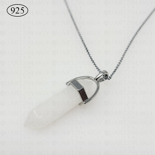 Natural Quartz Chakra Crystal Healing Pendant 925 Sterling Silver Necklace Chain - Picture 116 of 175