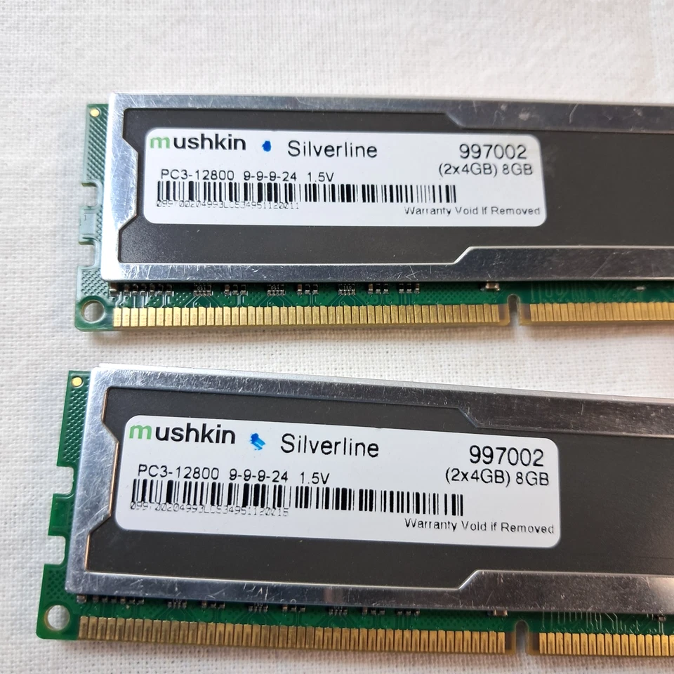 LOT OF TWO Mushkin Silverline 4GB RAM DDR3 *8GB TOTAL* 997002 - Image 2 of 4