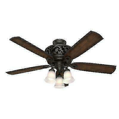 Hunter 59546 54 Inch Promenade Brittany Bronze Ceiling Fan With Light Kit And Remote Contol Brown For Promenade Brittany Bronze Ceiling Fan, 42 Outdoor Ceiling Fan With Light And Remote
