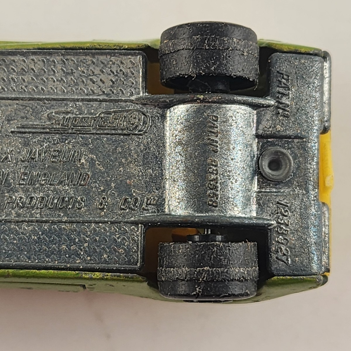 Matchbox Car Superfast No 9 AMX Javelin Green 1972 Orange Interior