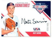 2020 USA Stars & Stripes NATE SAVINO 18U Signatures ROOKIE AUTO! #/499!