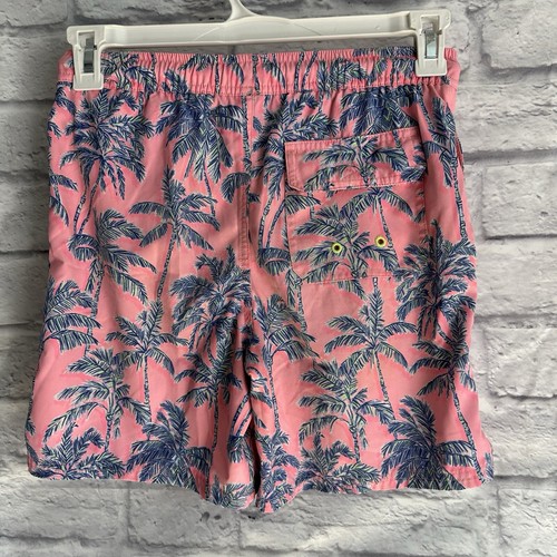 PREOWNED VINEYARD VINES TROPICAL PALM TREE SWIM TRUNKS BATHING SUIT BOYS SIZE M - Picture 3 of 5
