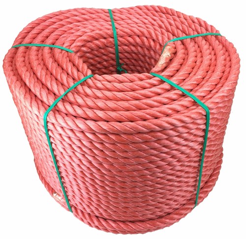 18mm Red Polypropylene Rope, Cheap Nylon Rope, Poly Rope Coils - Select Length - Picture 2 of 5