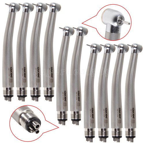 10 * SANDENT Zahnarzt NSK Stil Hochgeschwindigkeitsturbine Handstück Druckknopf 4 Löcher - Bild 5 von 12
