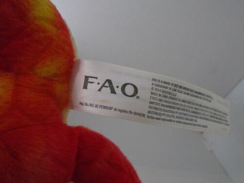 FAO Schwarz Toys R Us Red Orange Dragon Plush Small Stuffed Animal Retired - Picture 3 of 6