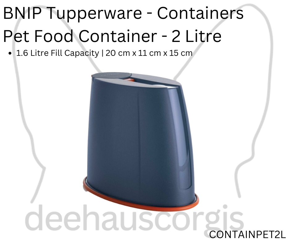 Brand New in Packaging Tupperware Pet Food Container 2 Litre eBay