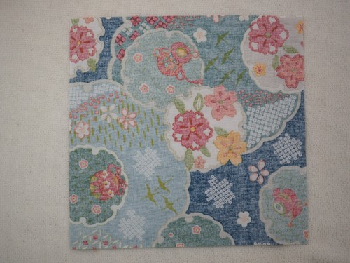 Japanese fabric scraps remnants  for patchwork , 8 x 8 inches, 14423 - Picture 3 of 3