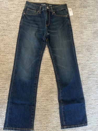 NWT Old Navy Built-in Flex Straight Jeans Boys Size 10 Blue Medium Wash - Picture 2 of 8