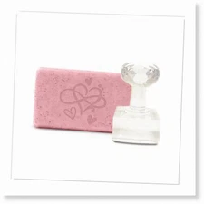 Heartfelt Impressions Soap Stamp - Handcrafted Acrylic Stamp for Soap Making, Co