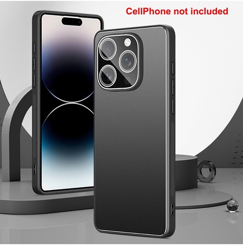 Metall Rückseite Matt Cover Case mit Linse Schutz für iPhone 16 Pro Max Handy - Bild 9 von 11