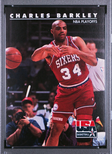 Tarjeta de baloncesto 1992 Skybox Team Estados Unidos Charles Barkley #6 76ers PSA 9 como nueva Pop 10 - Imagen 4 de 6