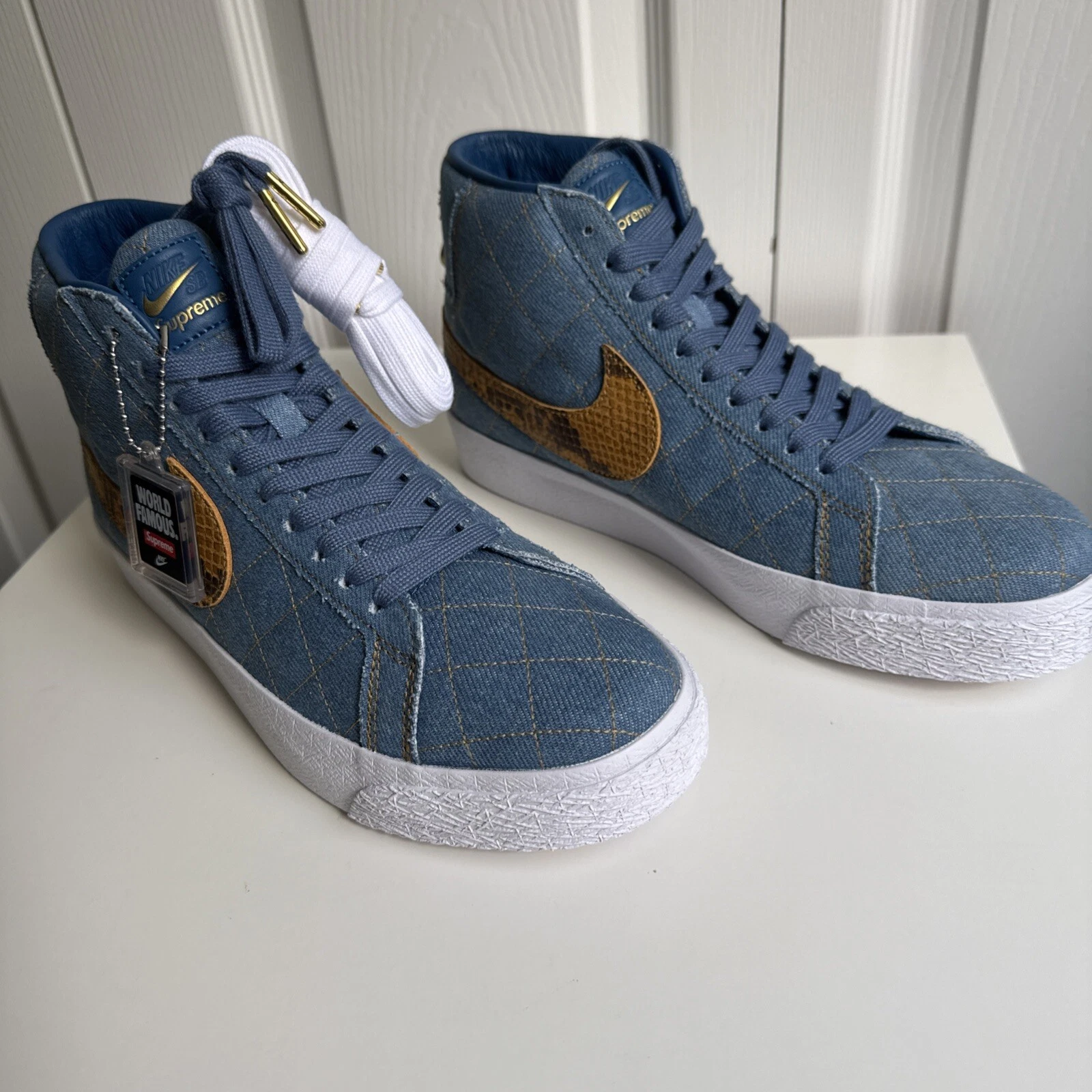 Blazer Nike SB Zoom Mid QS 2 Supreme Denim homme taille 7,5