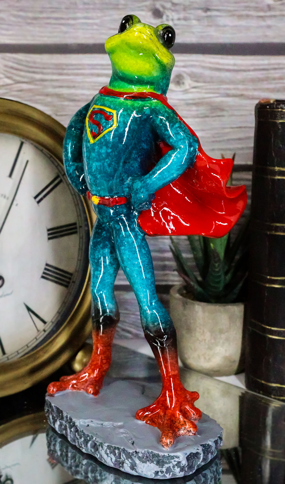 Ebros Superhero Frog Superman Statue 8