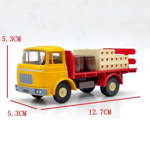 Atlas Dinky Toys 588 Camion Plateau Brasseur Berliet GAK Modelos Diecast Amarillo - Imagen 6 de 8
