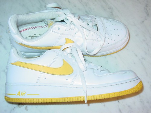 2008 Nike Air Force One 07 White/Maize Low Basketball Shoes! Size 10 Sold As Is! - Picture 8 of 12