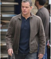 Jason Bourne Series Matt Damon High Quality Cowhide Leather Jacket
