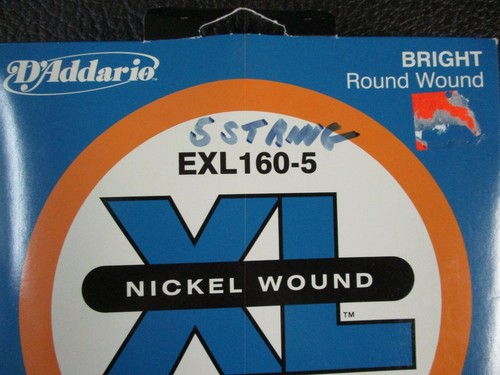 D'Addario EXL160-5 Nickel Wound Bass Strings-Medium Gauge,5 strings - Picture 2 of 7
