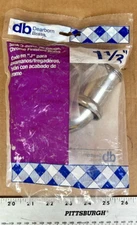 Dearborn Brass Sink J-Bend 20 Gauge 1 1/2'', Chrome Finished Brass